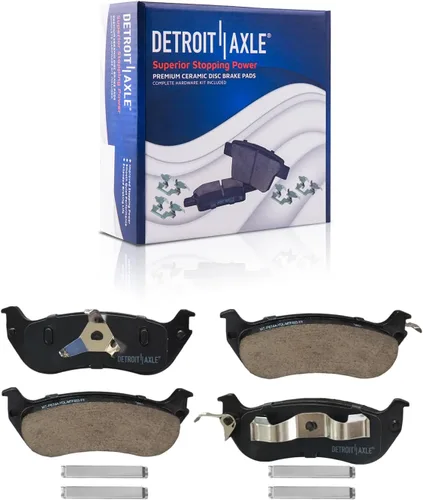 Miniatura 150 de Detroit Axle - Pastillas de Freno Delantero Izquierdo Reemplazo de Pinza de Disco para Dodge Ram 1500 Dakota Mitsubishi Raider - Juego de 3 piezas