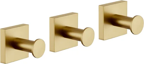 KOKOSIRI Ganchos para Toallas de Baño para Pared de Ducha, Colgadores de Toallas, Ganchos para Bata de Baño para Puerta, Cocina, Armario, Acero Oro