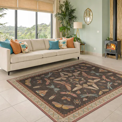 Miniatura 91 de Hazo Haus Alfombra de Baño Bohemia Lavable 2x3, Alfombras Pequeñas para Cocina, Tocador, Puerta Principal Entrada Interior, Antideslizante Pelo Bajo