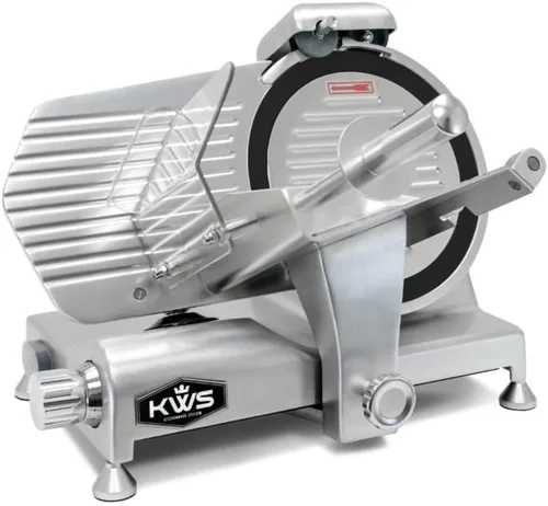 Miniatura 16 de KWS MS-12NT - Cortador eléctrico de carne de 420 W, hoja de teflón no pegajosa de 12 pulgadas, cortador de carne, queso/alimentos congelados, bajo