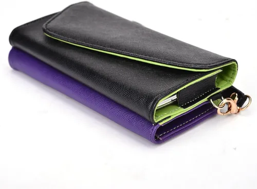 Miniatura 8 de Kroo Cartera de mano con correa de muñeca y correa cruzada para smartphones o phablets de hasta 57 pulgadas funda de transporte embalaje sin