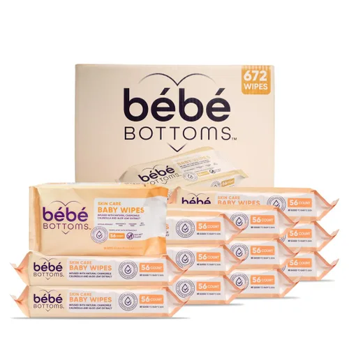 Miniatura 8 de Bébé Bottoms - Paño facial hipoalergénico y toallitas para bebé, sin fragancia ni parabenos, agradable para la piel sensible, esenciales de viaje