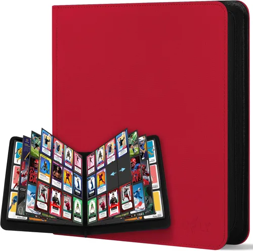 Miniatura 34 de Paquete de 30 carpetas de tarjetas con 9 bolsillos, carpeta de tarjetas coleccionables con cremallera premium, 540 álbumes de almacenamiento de Rosa