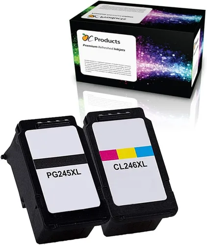 Cartucho de tinta remanufacturado de repuesto para Canon PG-245XL CL-246XL para impresoras Canon MG2520 MG2922 MG2555 MG2920 MX490 iP2820 (1 negro 1
