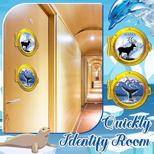 Miniatura 4 de Kanayu 2 imanes magnéticos grandes para puerta de crucero de Alaska, divertidos imanes para refrigerador, accesorios de barco, camarote y cabina