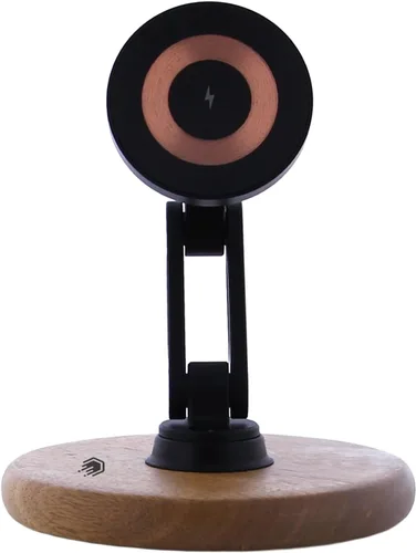 Miniatura 3 de ClikDock - Soporte magnético inalámbrico para teléfono celular, giro de 360°, construcción de aluminio, compatible con teléfonos MagSafe para iPhone