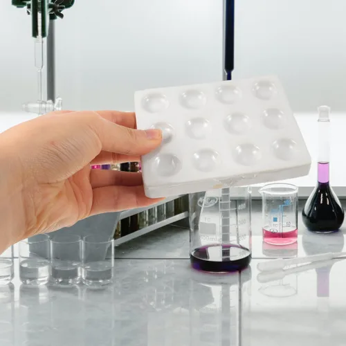 Miniatura 7 de ULTECHNOVO Paquete de 2 placas de cerámica de 12 pozos de 3.9 x 3.1 pulgadas de reacción de porcelana para pruebas de laboratorio de química