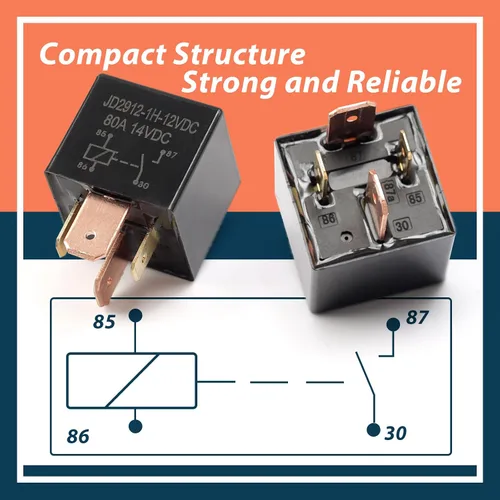 Miniatura 6 de Caja de relé de fusibles precableada con 2 ranuras de relé y 6 portafusibles ATC/ATO, 2 relés de 4 pines 80 A y 6 fusibles ATC ATO, bloque