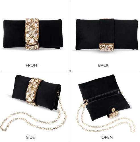 Miniatura 2 de Aheli Clutch Purses for Women Handmade Evening Bridal Handbags