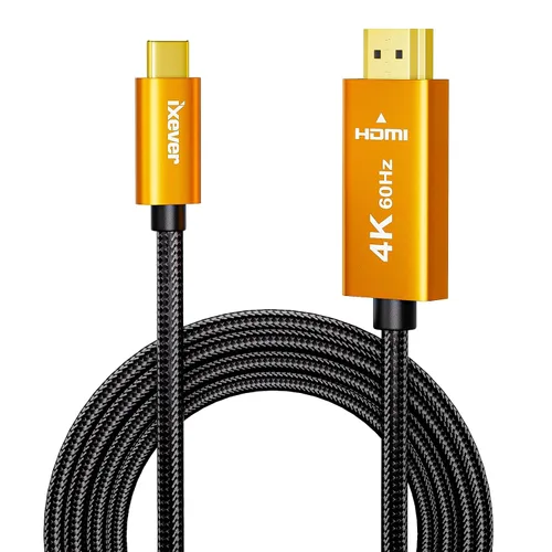 Miniatura 6 de Cable USB C a HDMI de 6.6 pies [4K a 60 Hz], cable USB tipo C macho a HDMI macho trenzado compatible con Thunderbolt 3/4 para MacBook Pro/Air, iPad