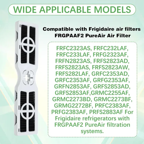 Miniatura 2 de Kailaren Filtros de aire para refrigerador FRGPAAF2 compatibles con filtro de aire Frigidaire FRGPAAF2 PureAir AF-2, FRFC2323AS, FRFC232LAF