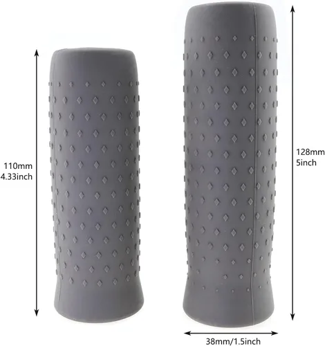 Miniatura 4 de Agarradera de manillar 1 par de mango de silicona para mango de repuesto accesorios para scooter eléctrico Ninebot MAX G30, gris