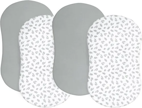 Miniatura 12 de Sábanas para moisés de bebé, paquete de 4 unidades, compatibles con Dream On Me Lacy/Karley Bedside Sleeper/Graco Sense2Snooze/DreamMore Bedside