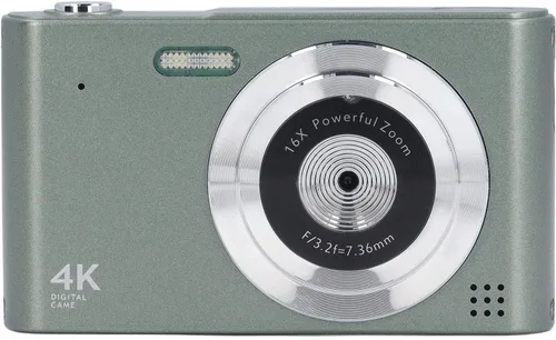 Miniatura 11 de Cámara digital, cámara de enfoque automático HD 4K para vlogging, cámara digital con zoom digital de 48 MP y 16X, cámara portátil compacta