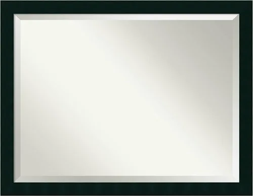 Miniatura 11 de Amanti Art Espejo de baño negro para sobre el fregadero, espejo de tocador rectangular negro Tribeca de 24 x 20 pulgadas, marco de madera pequeño