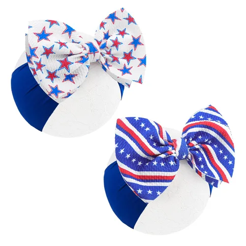 Miniatura 11 de Diademas grandes de 6 pulgadas con lazo de San Valentín hechas a mano con lazos, diademas de nailon suave de alta elasticidad, accesorios
