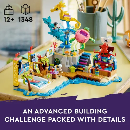 Miniatura 2 de LEGO Friends Beach Amusement Park 41737 - Juego de juguetes de construcción, un proyecto técnico para niños mayores de 12 años, con carrusel