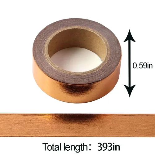 Cinta Washi de papel de aluminio sólido, cinta adhesiva decorativa autoadhesiva, cinta de arte gráfico, envoltura de cinta gráfica Washi DIY para