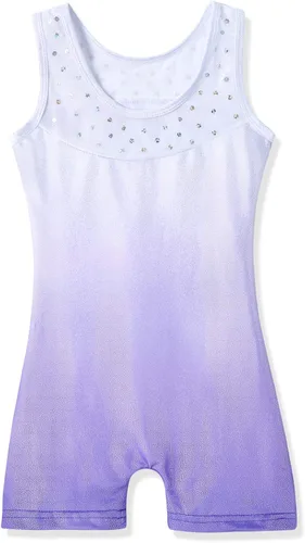 Miniatura 2 de HOZIY Leotardos de gimnasia para niñas y niños, cinta de copo de nieve, azul, morado, rosa intenso brillante, Rosa encendido