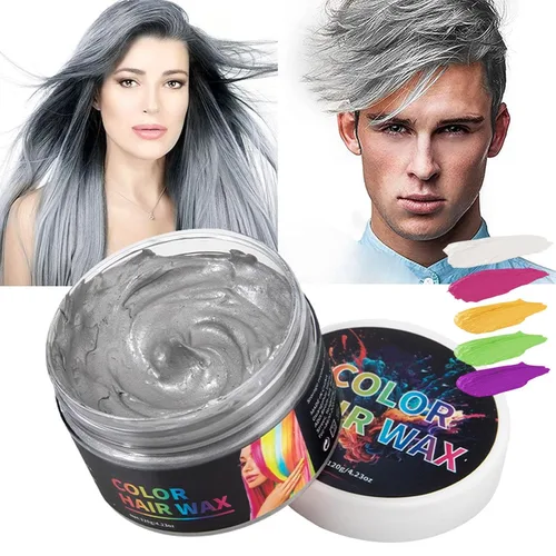 Miniatura 8 de USLZ03 - Cera temporal de color para el cabello, 4.23 onzas, tinte temporal para el cabello, crema de barro para hombres y mujeres, elegante cera