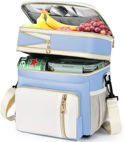 Miniatura 27 de Lonchera y bolsa de almuerzo para mujeres y hombres, lonchera grande aislada para adultos, a prueba de fugas, bolsa enfriadora para el trabajo