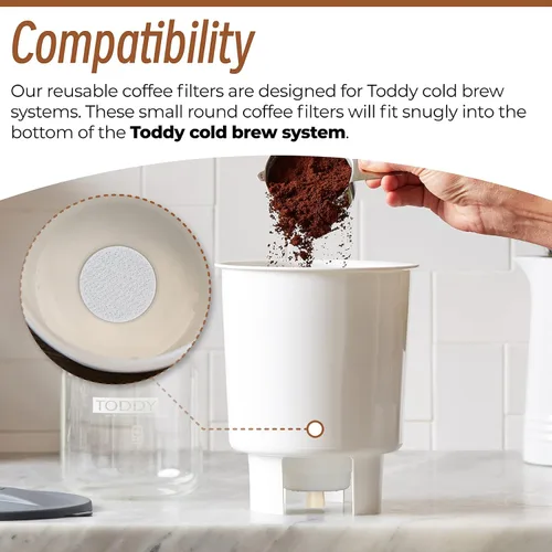 Miniatura 3 de 20 filtros y tapones de café reutilizables de repuesto compatibles con el sistema Toddy Cold Brew