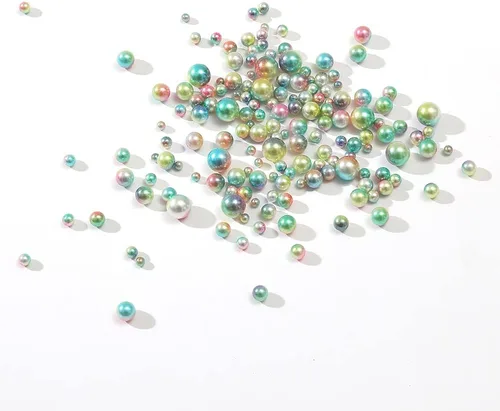 Miniatura 8 de 150 perlas de imitación de ABS sin perforar degradadas para rellenos de jarrón de 0.315 a 0.315 pulgadas, sin agujero, cuentas de maquillaje de 02