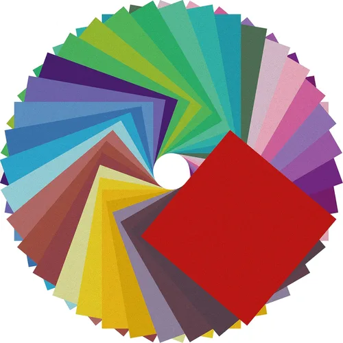 Papel para Origami, color en ambos lados, 200 hojas, 20 colores, 6 pulgadas, papel cuadrado con pliegue fácil para principiantes