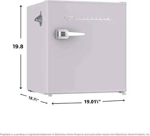 Miniatura 5 de FRIGIDAIRE Mini refrigerador retro negro de 1.6 pies cúbicos con control de termostato ajustable de ahorro de energía, abrebotellas de montaje