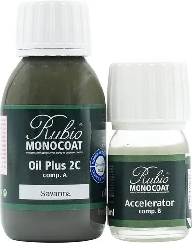 Miniatura 175 de Rubio Monocoat Tinte y acabado para madera de 650 pies cuadrados - Niebla Oil Plus 2C Aceite de linaza de secado rápido, ecológico