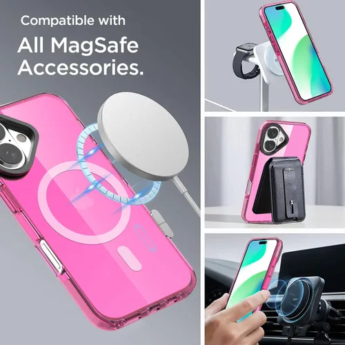 Miniatura 310 de AICase Funda protectora para iPhone 16 compatible con iPhone 16, delgada, ligera, transparente [no amarillenta] Diseño vibrante