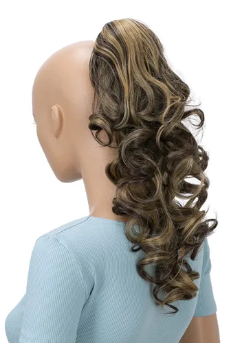 Miniatura 20 de CAISHA Extensión de clip de cola de caballo de 16 "voluminoso ondulado marrón ceniza H214