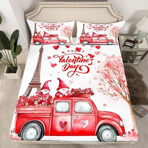 Miniatura 46 de Sábana bajera ajustable King Crown vintage negro y gris, sábanas románticas para el día de San Valentín, tamaño individual para mujeres, regalos