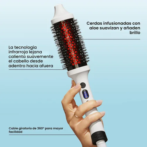 Miniatura 3 de BONDIBOOST Cepillo térmico infrarrojo, cepillo redondo térmico térmico térmico para cabello suave y brillante, peinado seco para volumen