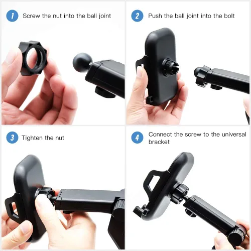 Miniatura 5 de SONKIR Soporte de teléfono para automóvil, tablero de instrumentos y parabrisas, soporte para teléfono celular con diseño de un solo toque, rotación