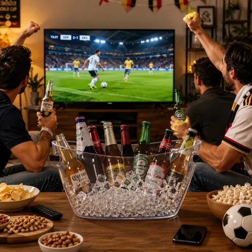 Miniatura 6 de Cubo de hielo, 2 unidades, cubos de hielo gruesos para fiestas, suministros de barra de mimosa, tina de bebidas para champán, cerveza, vino