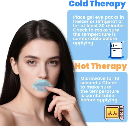 Miniatura 5 de Paquete de hielo para cuidado posterior de tatuajes de labios, 40 almohadillas refrescantes para aliviar el dolor, reducir el enrojecimiento