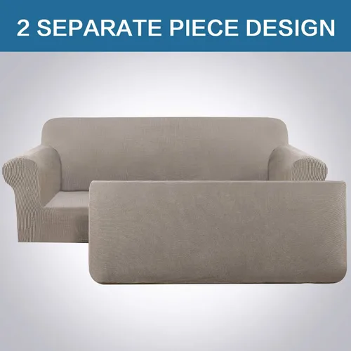 Miniatura 4 de H.VERSAILTEX Funda de Sofá de Alta Elasticidad de 2 Piezas Fundas de Sofá Elegante Funda/Protector de Muebles Suave con Tela de Patrón a Cuadros