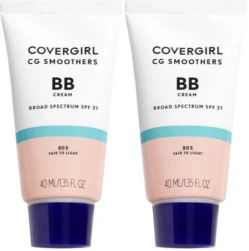 COVERGIRL Smoothers - Crema BB ligera, Fair to Light 805, 1.35 onzas (el embalaje puede variar) Potenciador de la piel 10 en 1 hidratante ligero con