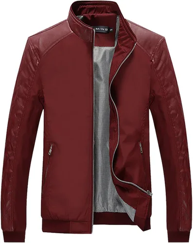 Miniatura 8 de Tanming Chaqueta bomber Softshell casual de corte ajustado y ligera con cremallera para hombre