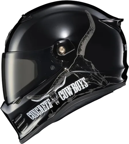 Miniatura 17 de ScorpionEXO Covert FX - Casco integral para motocicleta adulto estilo Street Fighter - bolsillos para altavoces con Bluetooth, certificación DOT ECE