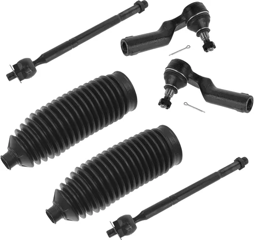 Miniatura 11 de TRQ Kit de dirección interior y exterior para lado del conductor y del pasajero delantero, con cremallera de dirección y fuelle de piñón compatible