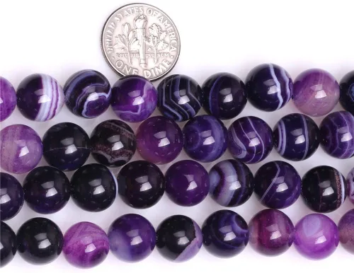 Miniatura 4 de Cuentas sueltas, gemas de ágata redondas facetadas naturales para realizar joyería a mano en grandes cantidades, bricolaje. Una tira: 15 pulgadas