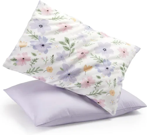 Miniatura 13 de TILLYOU Paquete de 2 fundas de almohada para niños pequeños con cierre de sobre, microfibra suave y sedosa de 13 x 18 pulgadas, fundas de almohada