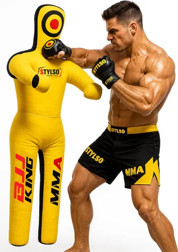 Miniatura 10 de Maniquí de agarre sin relleno – Maniquí de entrenamiento de lucha de tamaño real para adultos y BJJ, MMA Jiu Jitsu Judo Takedown y práctica de Negro