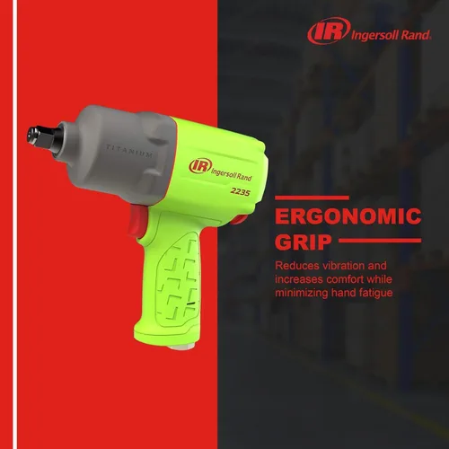Miniatura 4 de Llave de impacto neumática de 1/2 pulgada Ingersoll Rand 2235TiMAX-G, diseño ligero de 4.6 libras, potente salida de par de torsión de hasta 1350
