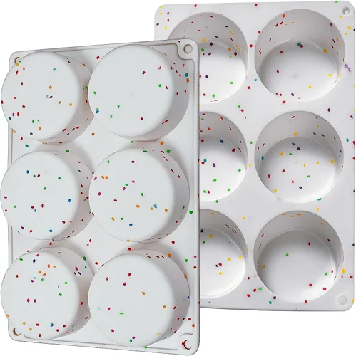 Miniatura 8 de Moldes de silicona para picar huevos, paquete de 3 moldes redondos profundos de 3 pulgadas para sándwiches de desayuno de huevo, tortillas, Blanco