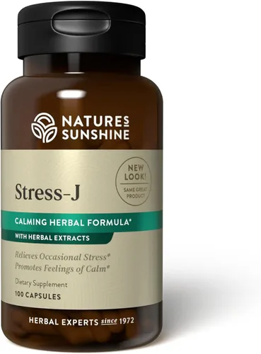Nature's Sunshine Stress-J, 100 cápsulas | Esta fórmula natural para aliviar el estrés promueve la sensación de calma y ayuda con el estrés ocasional