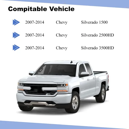 Miniatura 4 de Arnés de cableado de faros delanteros, conjunto de arnés de cables de faros delanteros compatible con Chevy Silverado 2008-2014, reemplaza 645-745