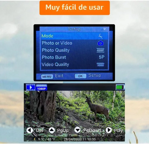 Miniatura 6 de GardePro Cámara A3S Trail (no celular, sin WiFi), rendimiento mejorado con poca luz, foto de 64 MP y video HD 1296P, disparador de 0.1s, visión A3S